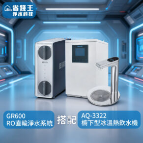 【可申請補助-下單享折價】BRITA GR600 RO直輸純水機 搭配 AQUATEK沛宸 AQ-3322 雙溫飲水機