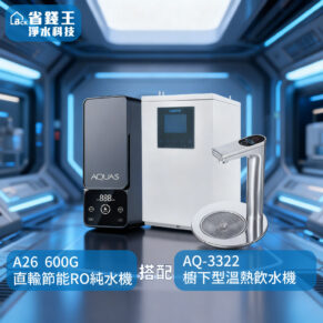 【可申請補助-下單享折價】淨工坊 A26 直輸型雙效節能RO純水機 搭配 AQUATEK沛宸 AQ-3322 雙溫飲水機