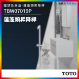 Chrome adjustable shower head rail shown in a modern bathroom; TBW07019P by TOTO.